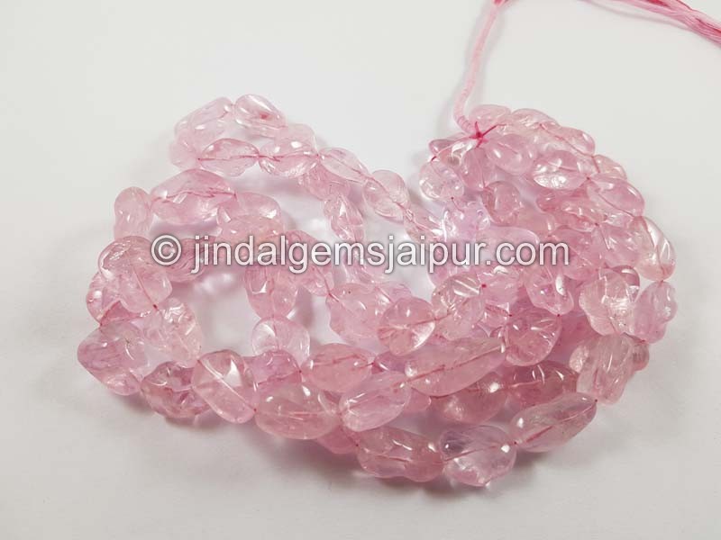 Pink Morganite Smooth Irregular Nugget Beads